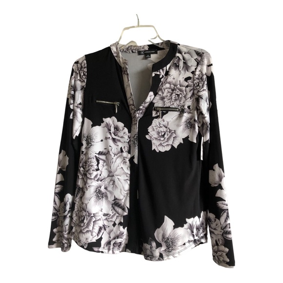 INC International Concepts Tops - NWT INC Black & White Top